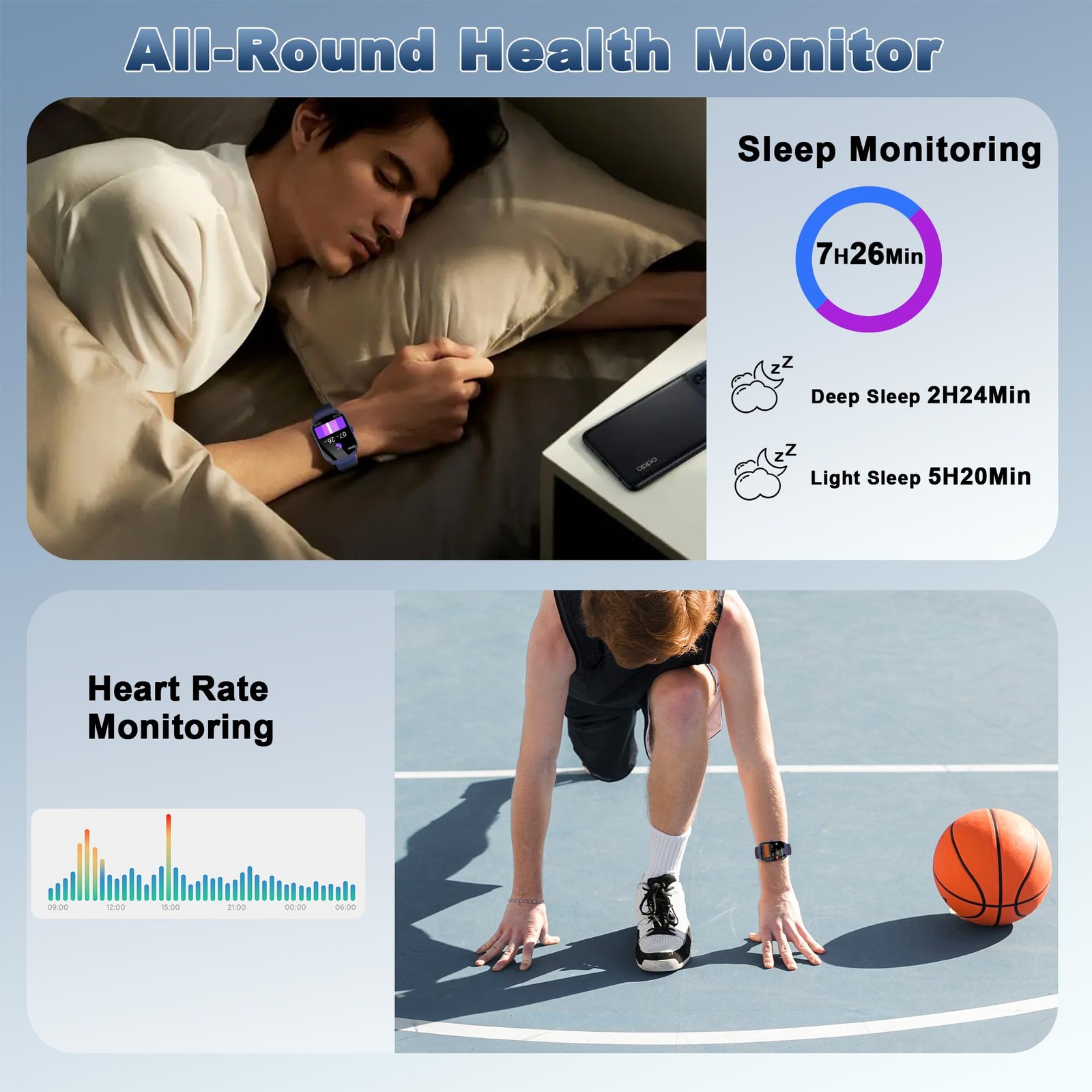 1.95” Reloj Inteligente Para Hombre Mujer Compatible Con iPhone Android Samsung