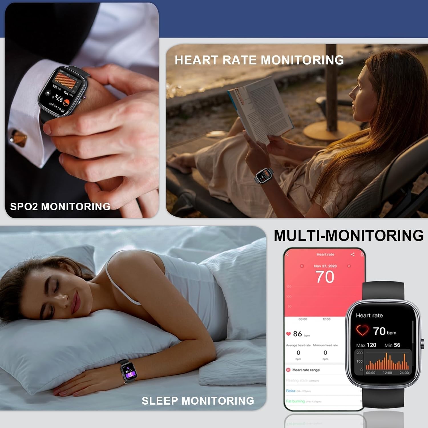 Men Women Smart Watch Bluetooth SmartWatch For Apple iPhone iOS and Android…