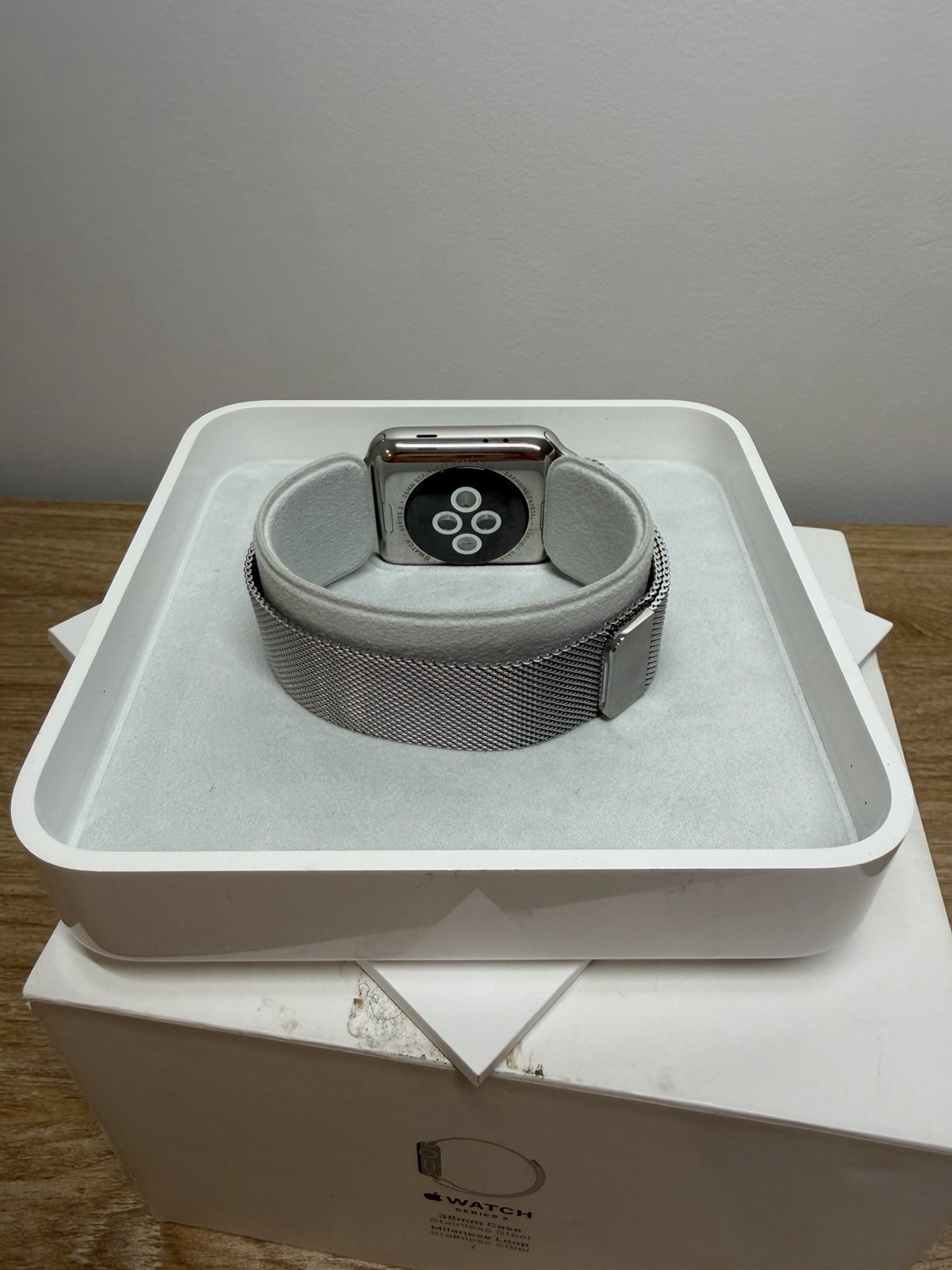 Apple Watch Series 2 38mm Stainless Steel Case Silver Milanese Loop MNP62LL/A