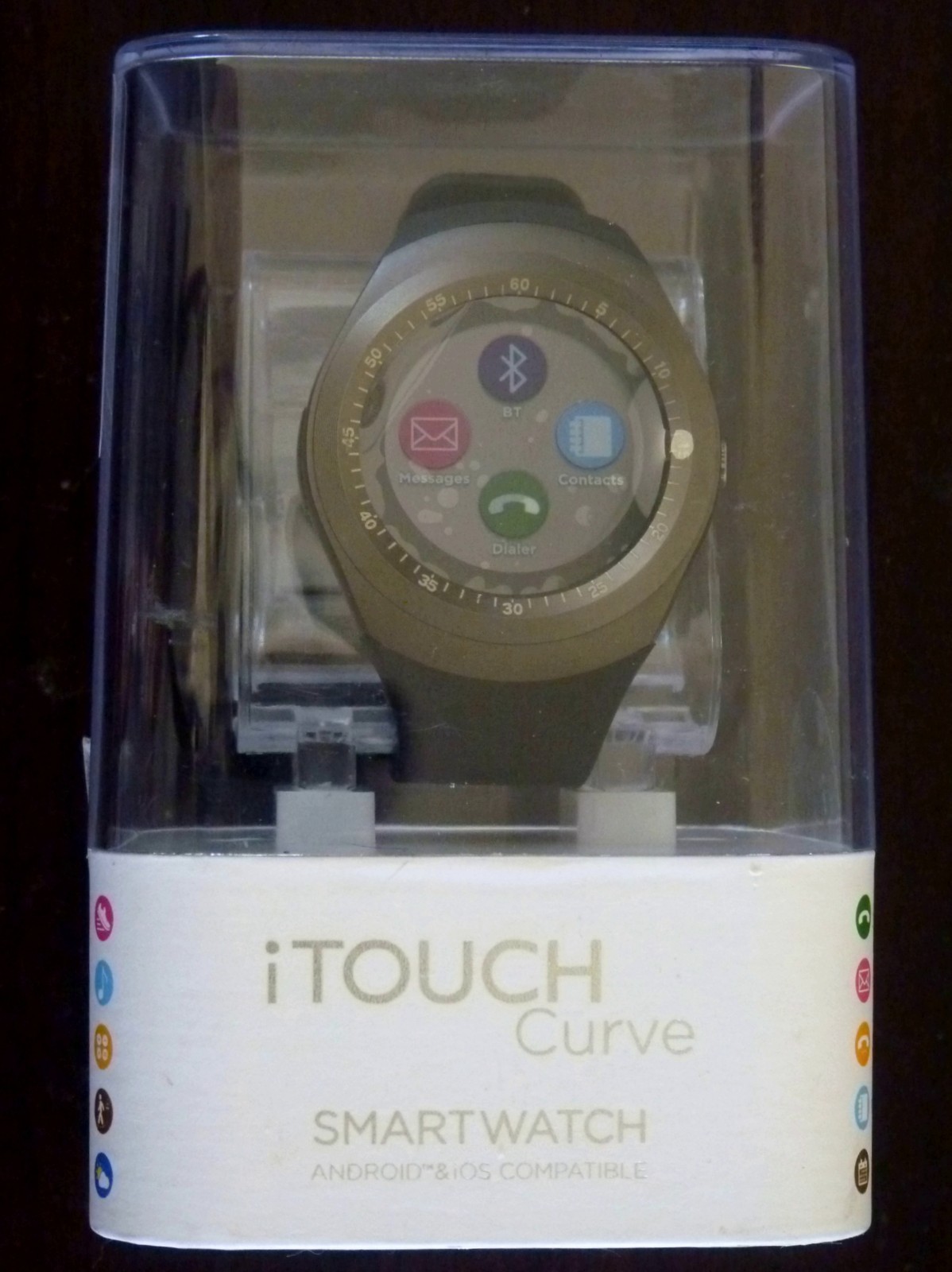 iTOUCH Curve Smartwatch, ITR4360U788-3, Android/iOS Compatible, BNIB