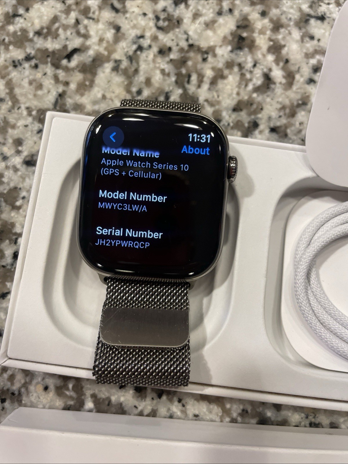 Apple Watch Series 10 Titanium 46m GPS + LTE Natural Titanium with Milanese Loop
