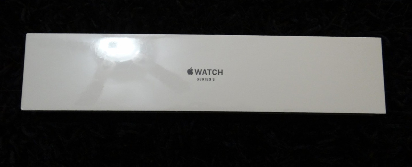 NEW Apple Watch Series 3 GPS 42mm Gray Aluminum Case & Black Sport Band A1859