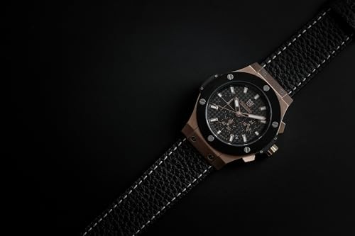 [HYAKUICHI 101] No.8L Hyakuichi Chronograph Watch Pink Gold Carbon Fiber Black