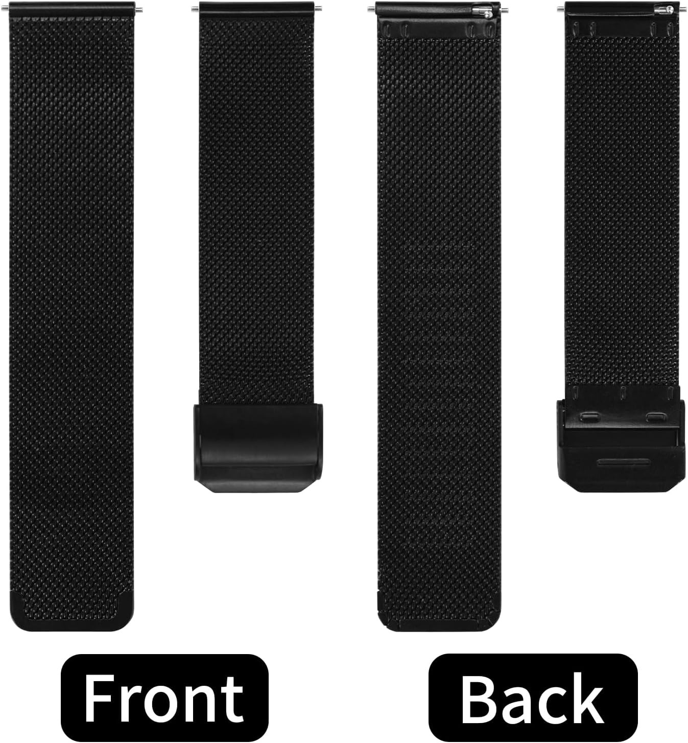 Metal Mesh Watch Band for Smart Watches 10mm 12mm 14mm 16mm 18mm 20mm 22mm Quick