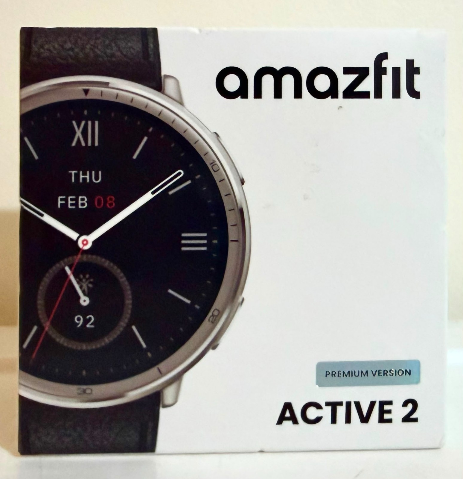 AMAZFIT ACTIVE 2 PREMIUM VERSION FITNESS 44MM Smart Watch Leather Band SEALED