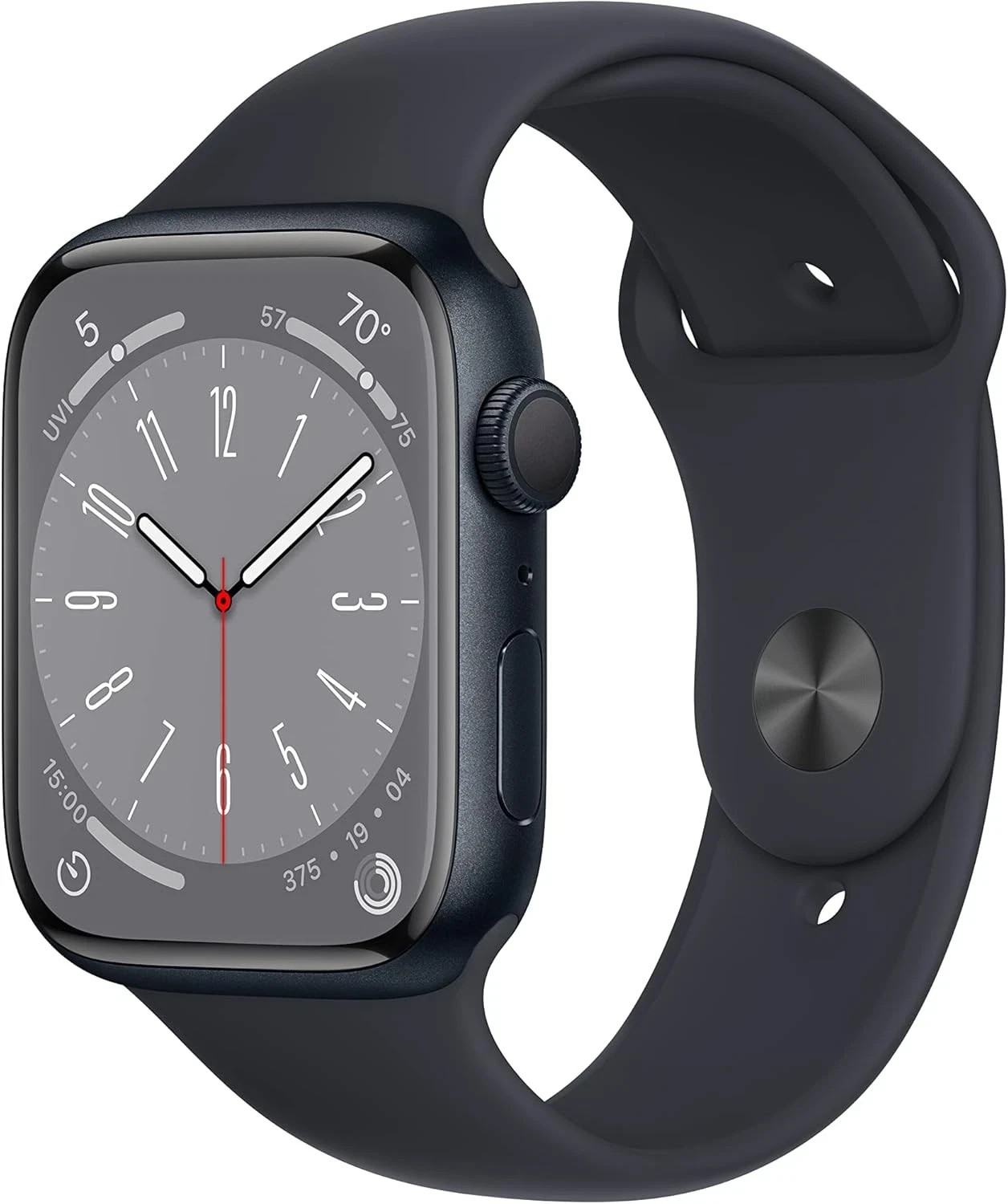 Apple Watch Series 8 (2022) – 45mm • GPS • 5G – Midnight Case • Blk Sports Band