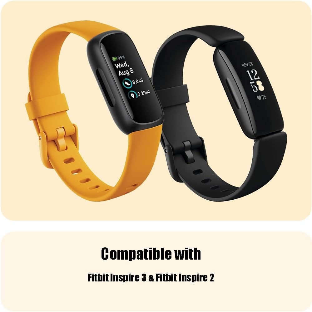 2-Pack Screen Protector Case for Fitbit Inspire 3 40mm Ultra-Thin Bumper