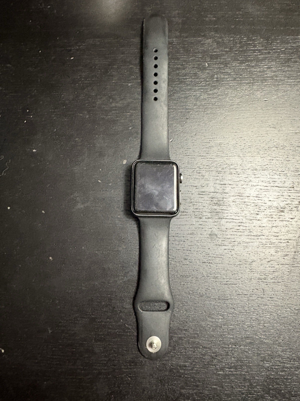 Apple Watch Series 3 42mm Silver Aluminium W/ Black Band EUC
