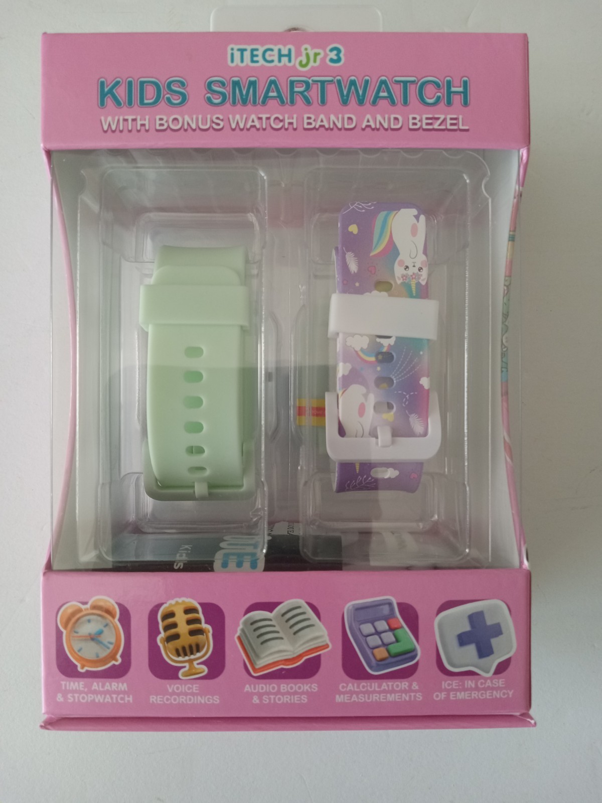 itech jr 3 Kids Smartwatch w bonus Watch Band & Bezel 25+ Games, STEM NEW