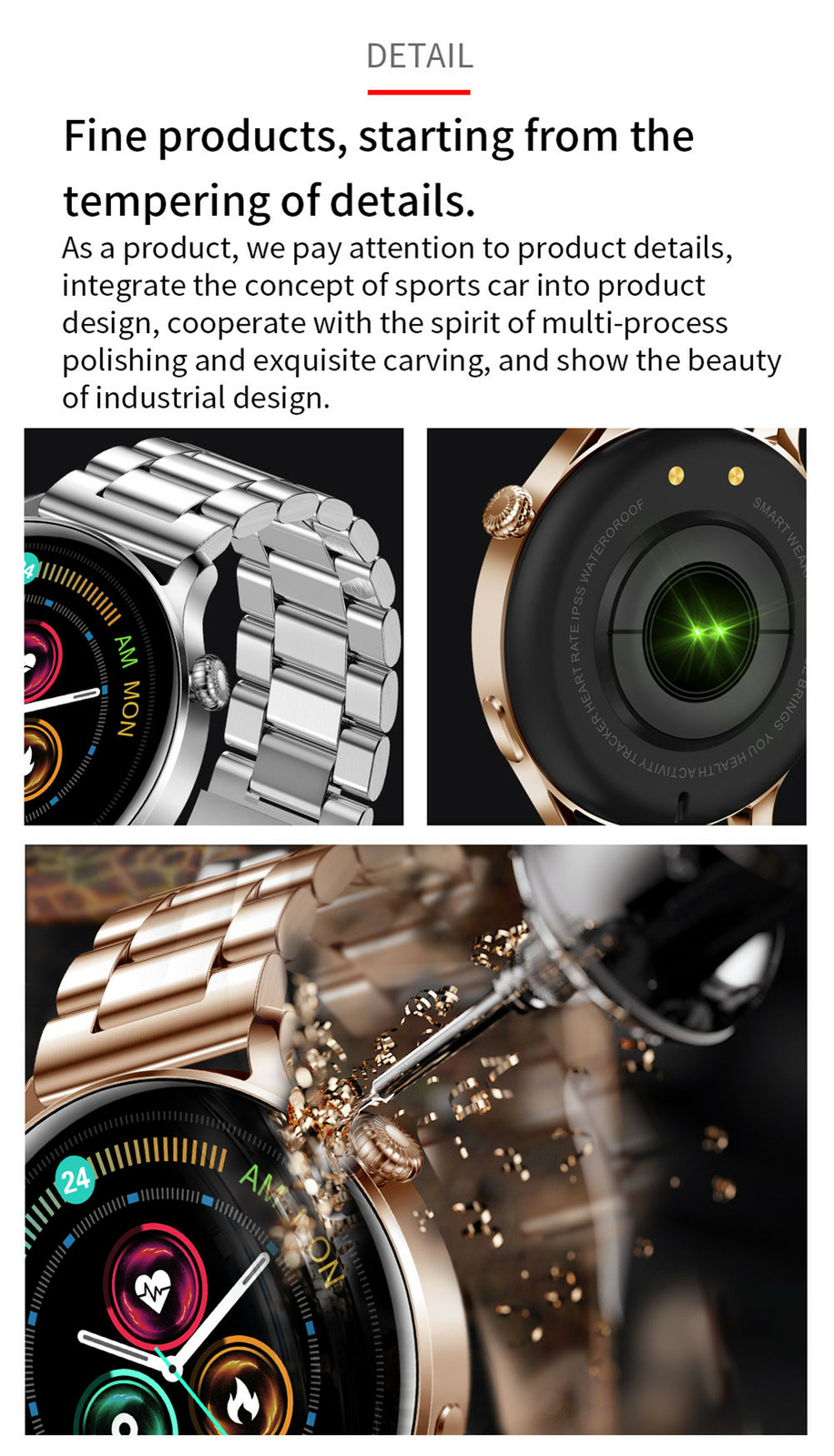 Smart Watch 1.28 inch Touch Screen Bluetooth Call Watch for Andorid IOS Phones