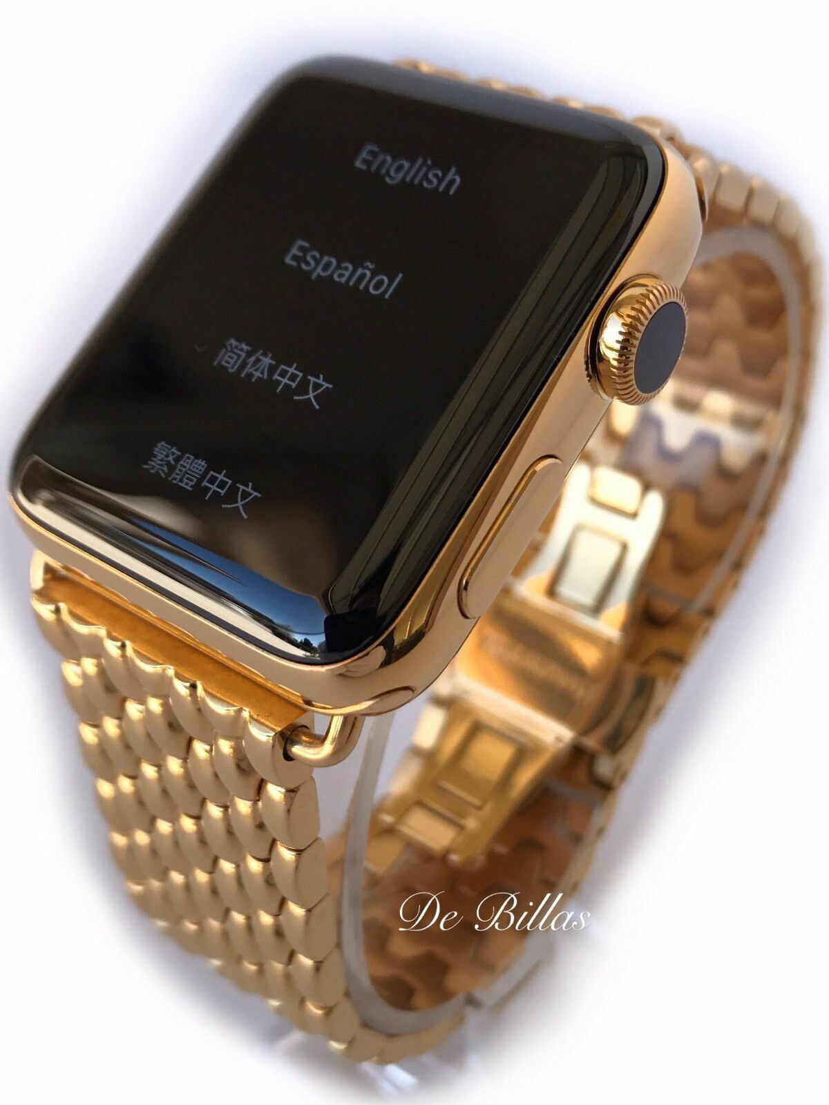 24K Gold Plated 42MM Apple Watch SERIES 2 24K Gold Links Butterfly Band
