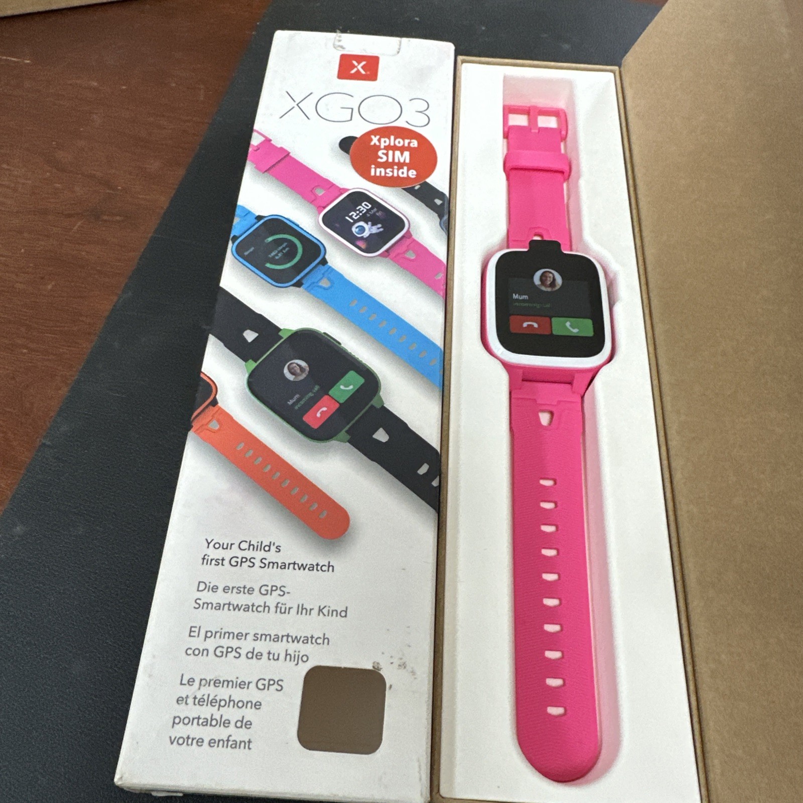 XPLORA XGO3 Kids 4G Water Resistant Call & GPS Smartwatch- Pink