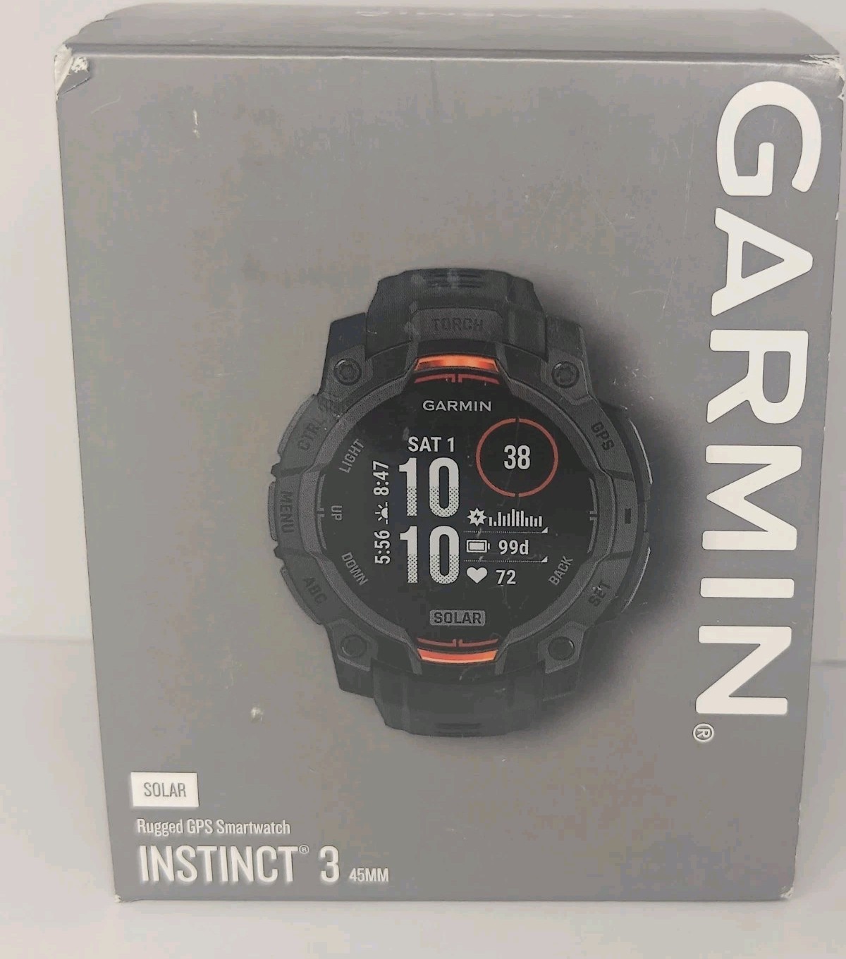 Garmin Instinct 3 45 mm Solar Black with Black Band GPS Smartwatch 010-02934-00