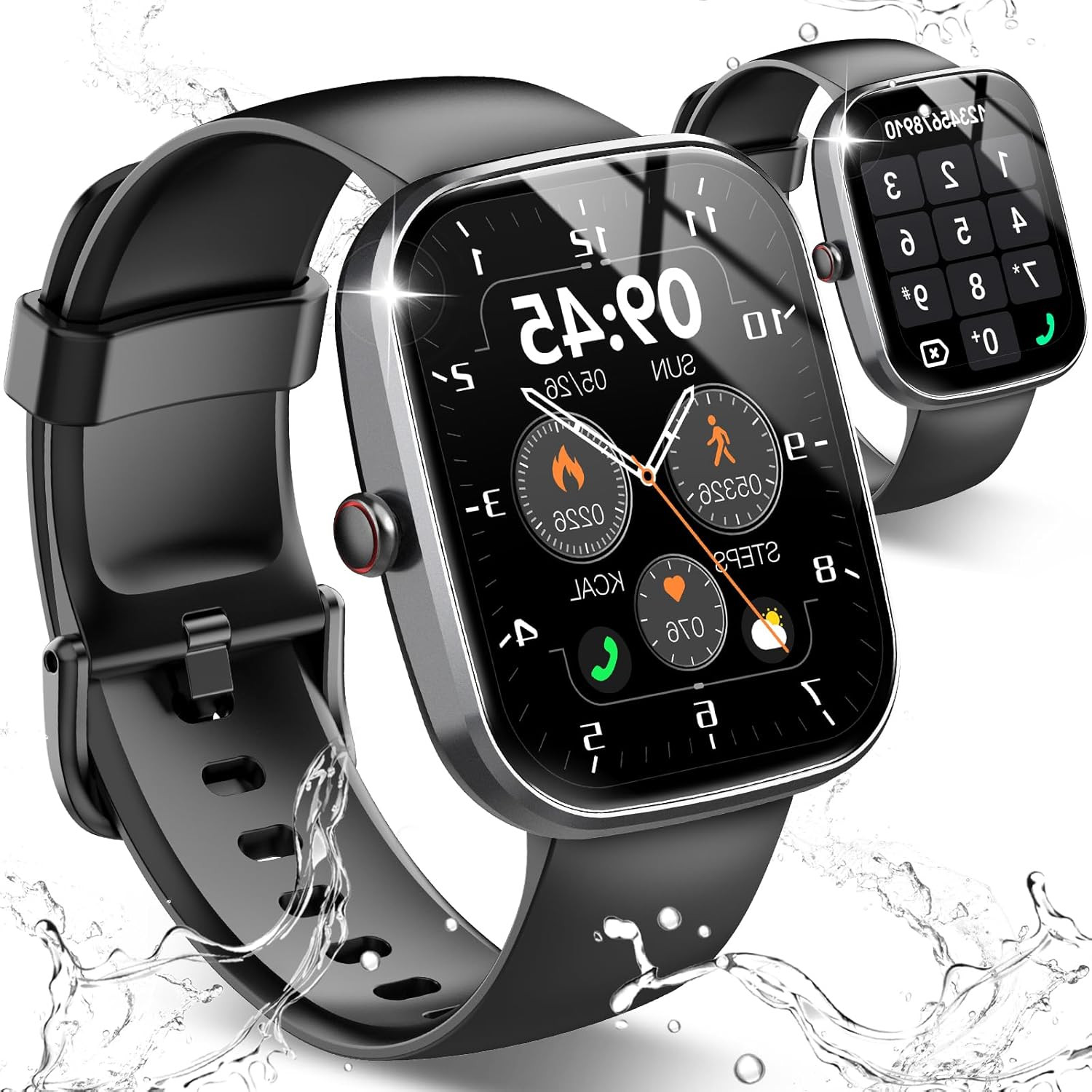 Smart Watch 100+ Sports Fitness Watch, IP68 Waterproof Activity Trackers for And