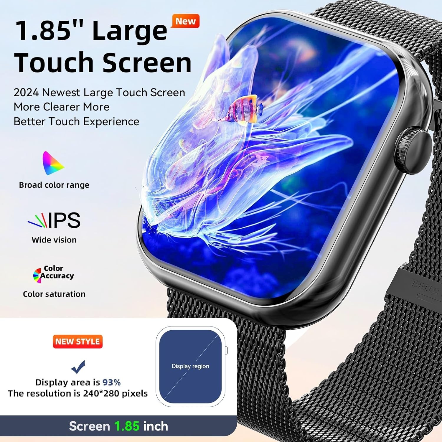 Women’s Smart Watch Bluetooth SmartWatch For Apple iPhone iOS and Android