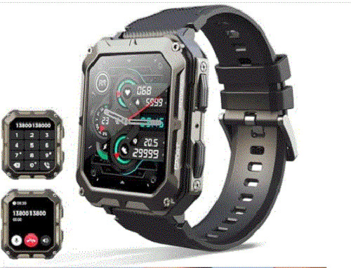 Smart Watch for Men (Call Receive/Dial) Rugged Tactical Fitness Tracker