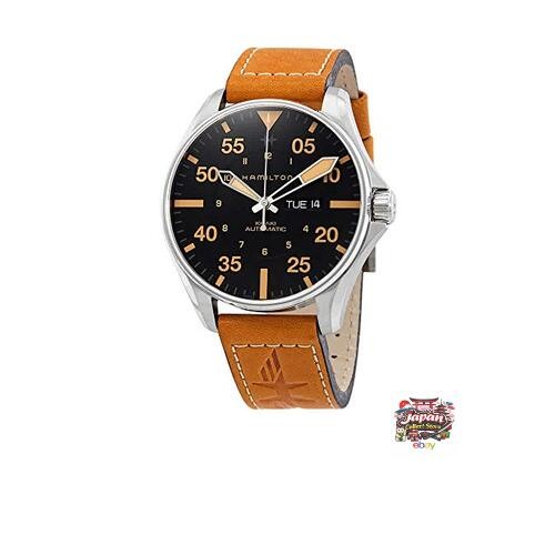 Hamilton Khaki Pilot Automatic Black Dial Men’s Watch H64725531 Black Modern