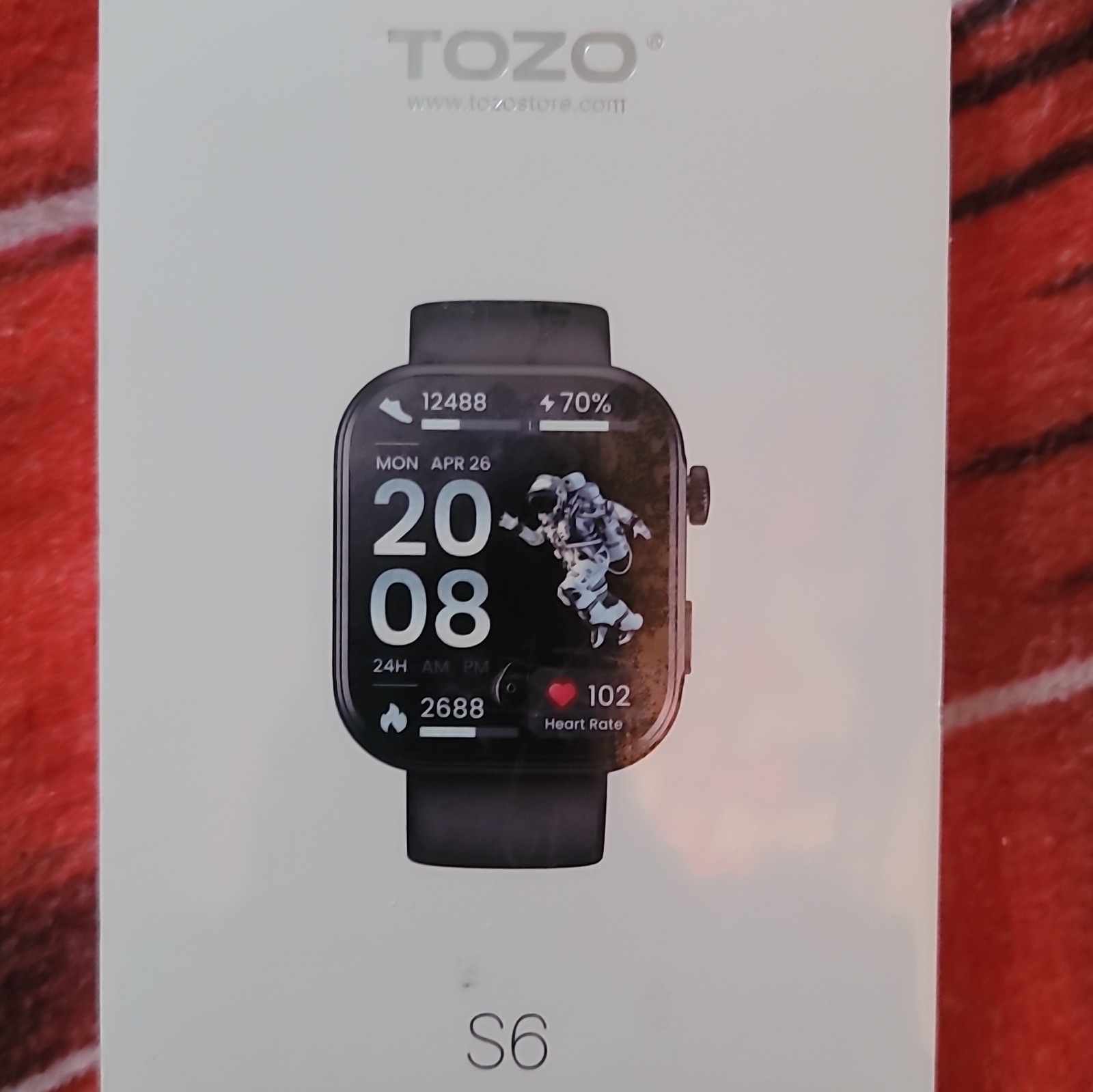 TOZO S6 Smart Watch 1.85in AMOLED Heart Rate Water-Resistant Android iOS