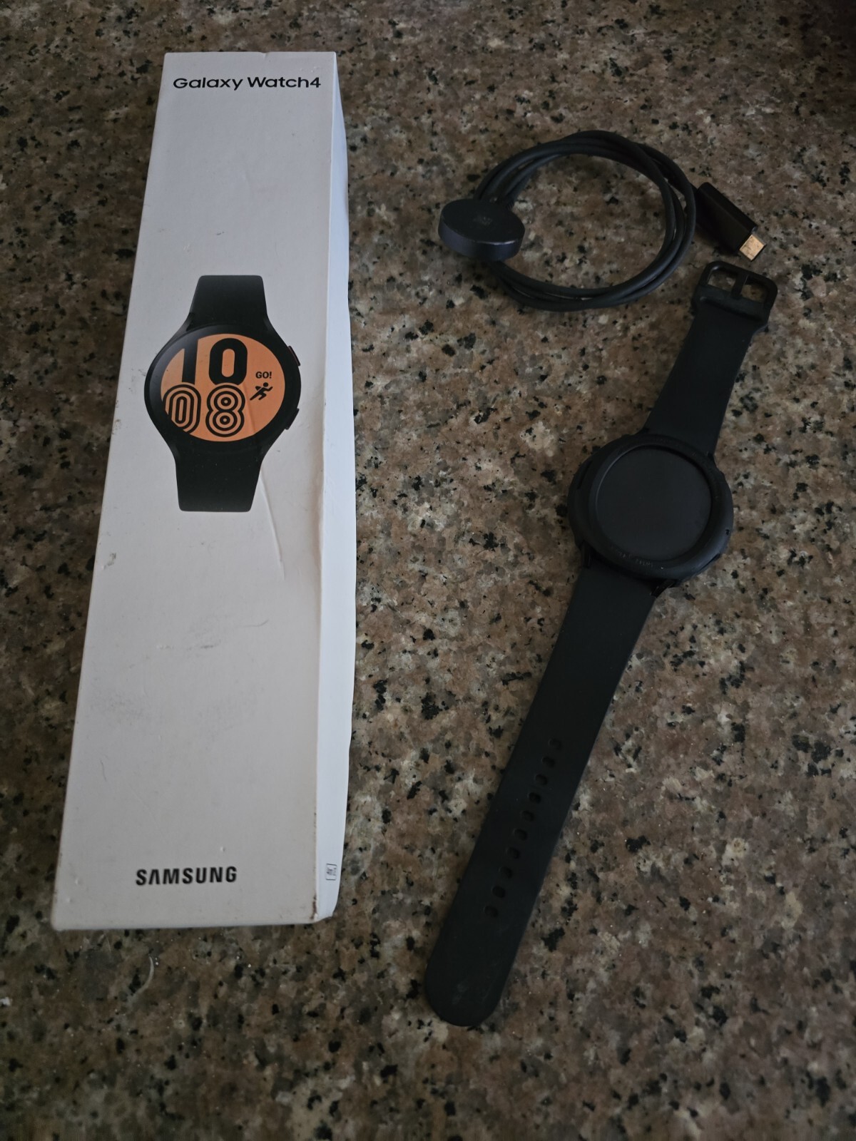 Samsung Galaxy Watch4 SM-R870 44mm Aluminum Case with Sport Band – Black…