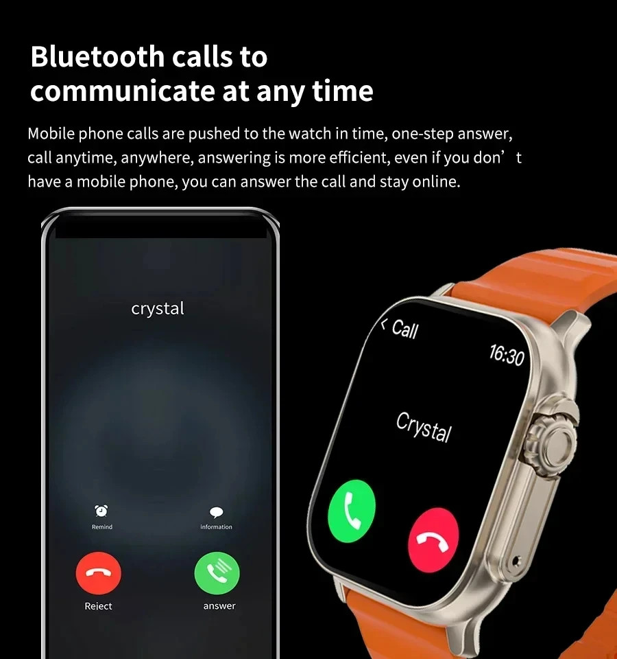 2026 Men’s Smart Watch 2.01″ HD Screen Bluetooth Call Fitness Tracker Sport