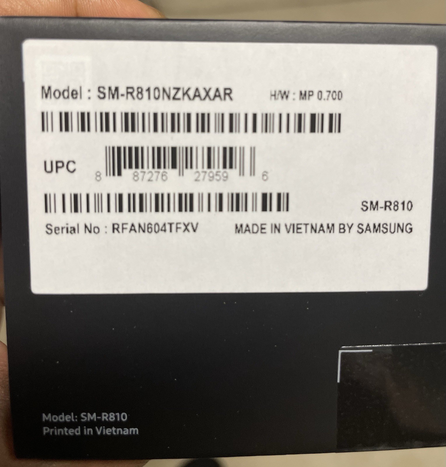 NIB Samsung Galaxy Watch 42mm SM-R810NZKAXAR Black Sealed