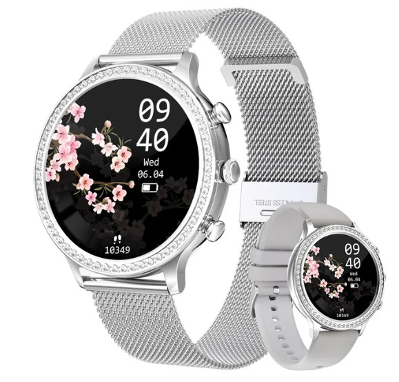 Fashionable Women Sports Waterproof Heart Rate Bluetooth IOS Android Smartwatch