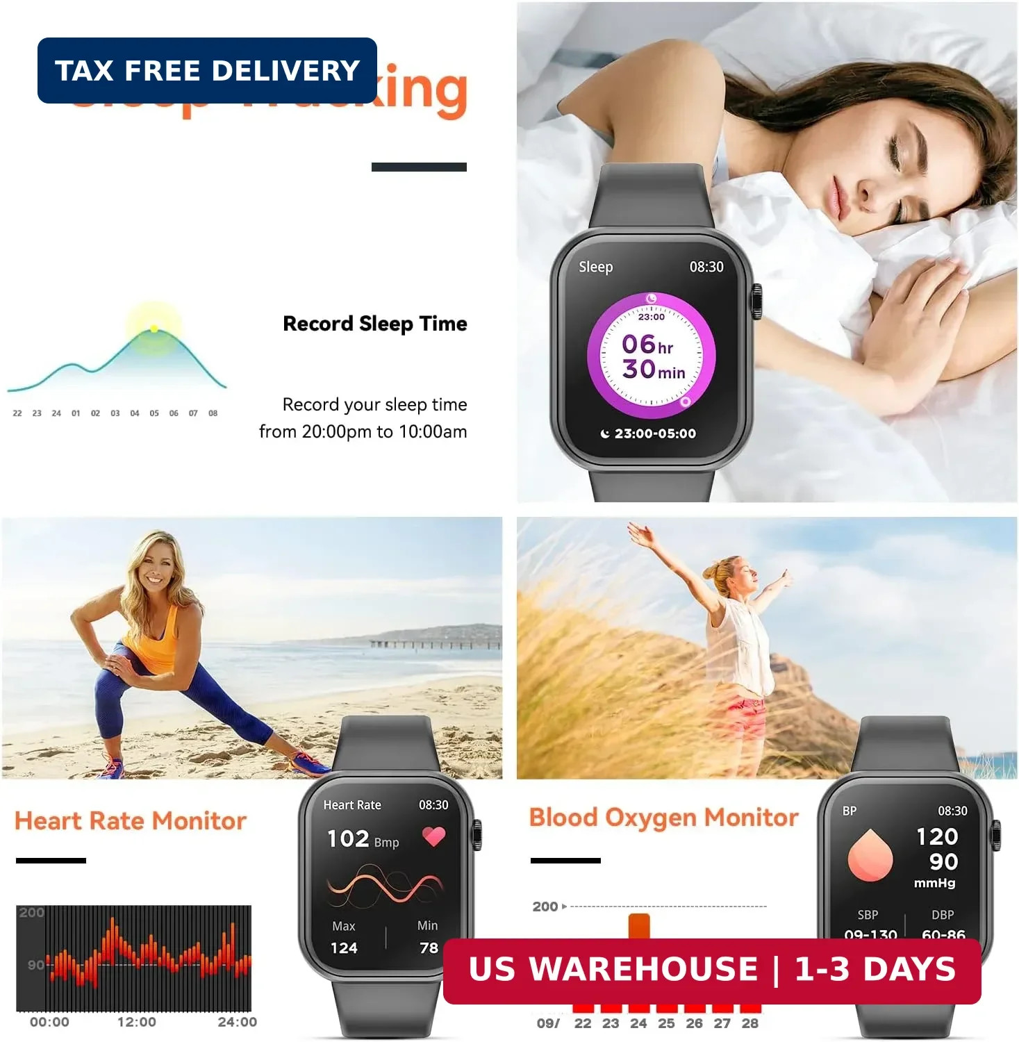 Hwagol Smart Watch (Answer/Make Call) 1.85inch Fitness Tracker, DIY Dials/Pedome