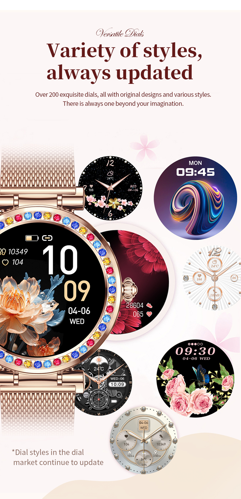 Bluetooth Smart Watch Bracelet Sport Fitness Tracker Fashion Lady Wristwatch