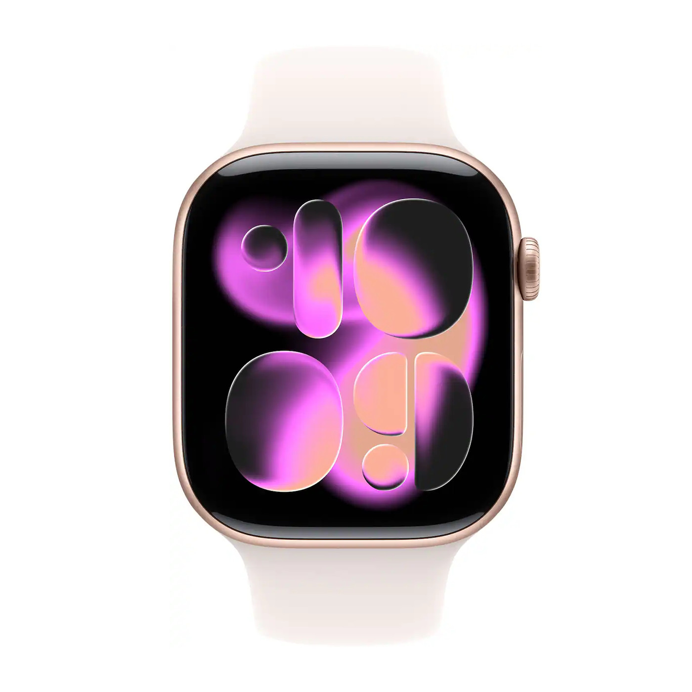 Apple Watch Series 11 46mm Cell Rose Gold Case w Light Blush Band M/L MFCJ4LW/A