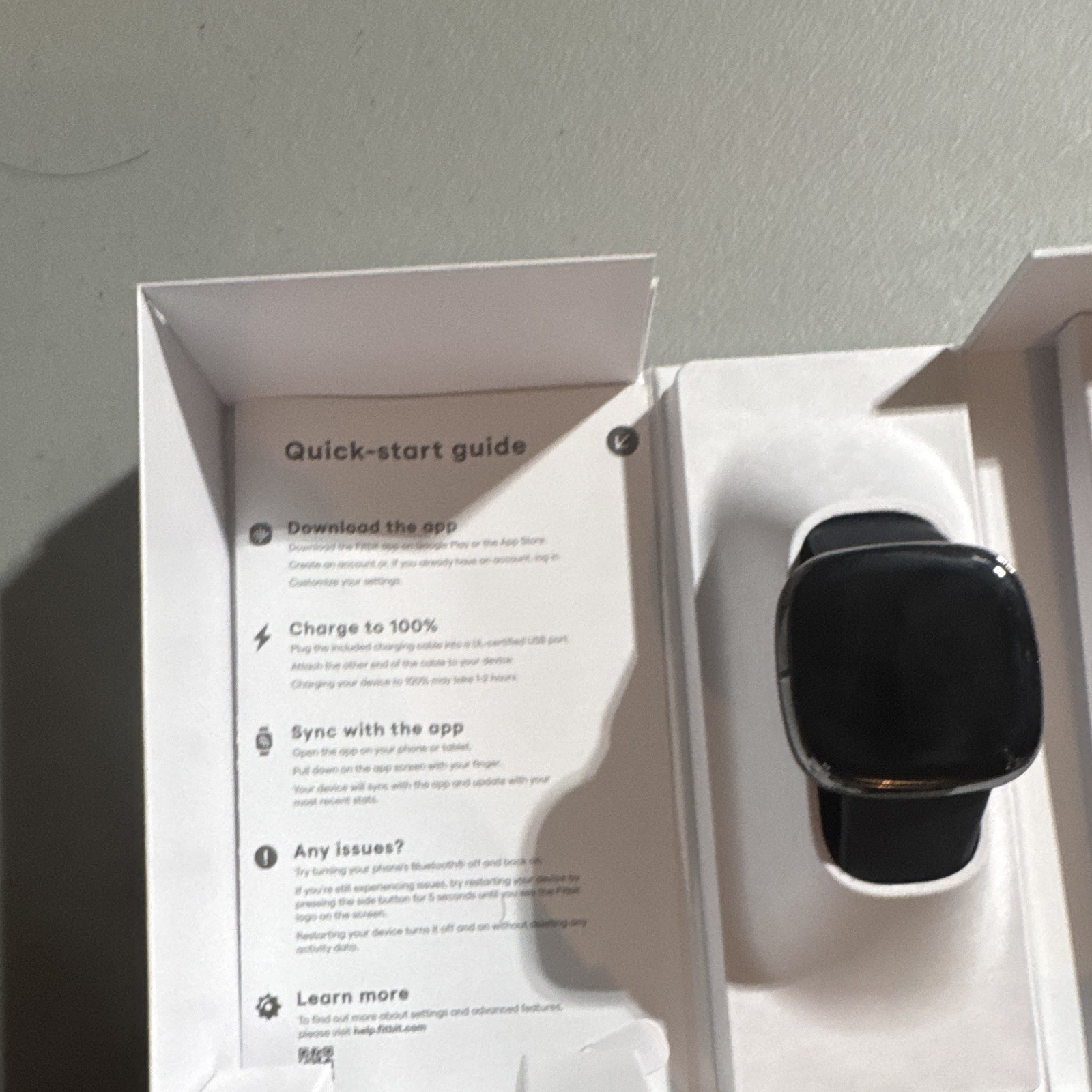 Fitbit Sense Smartwatch Black Silicone band