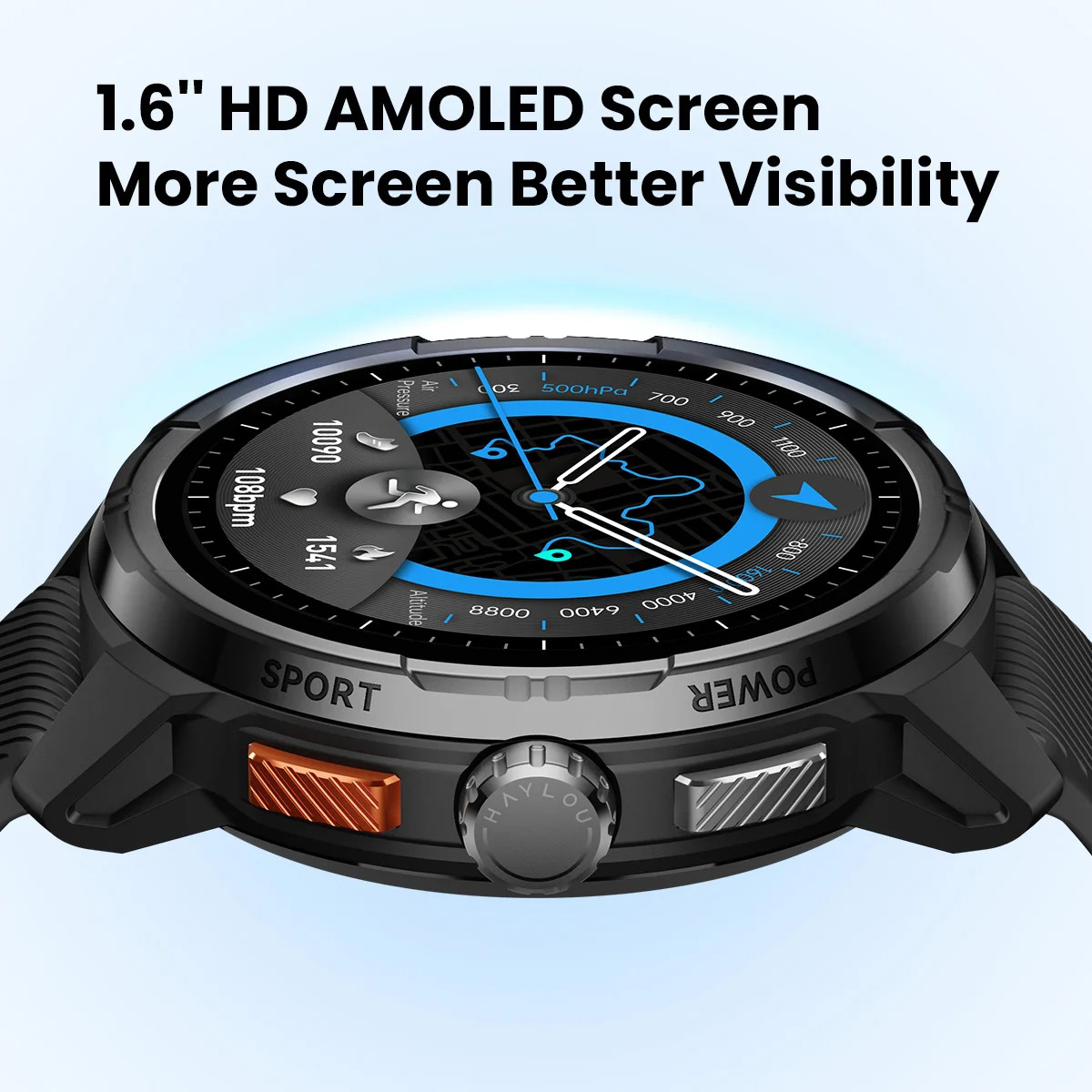 HAYLOU smartwatch 1.6 amoled 5atm waterproof bluetooth call sports watch