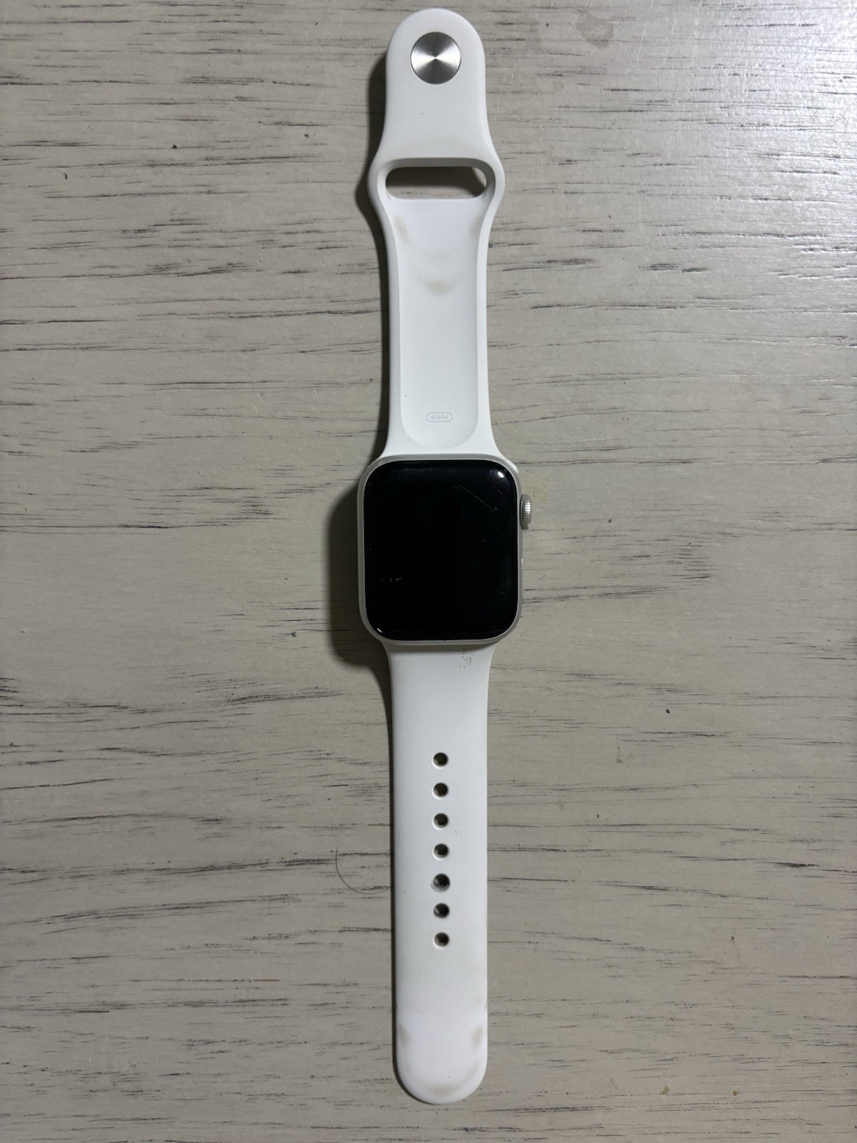 Apple Watch Series 6 40MM Aluminum White Band For Parts Only (read description)