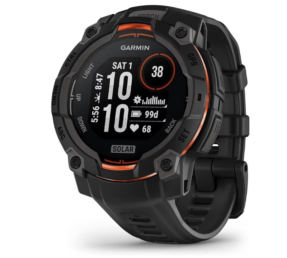 Garmin Instinct 3 Solar 45mm Black GPS Smartwatch Solar Flashlight HR Pay