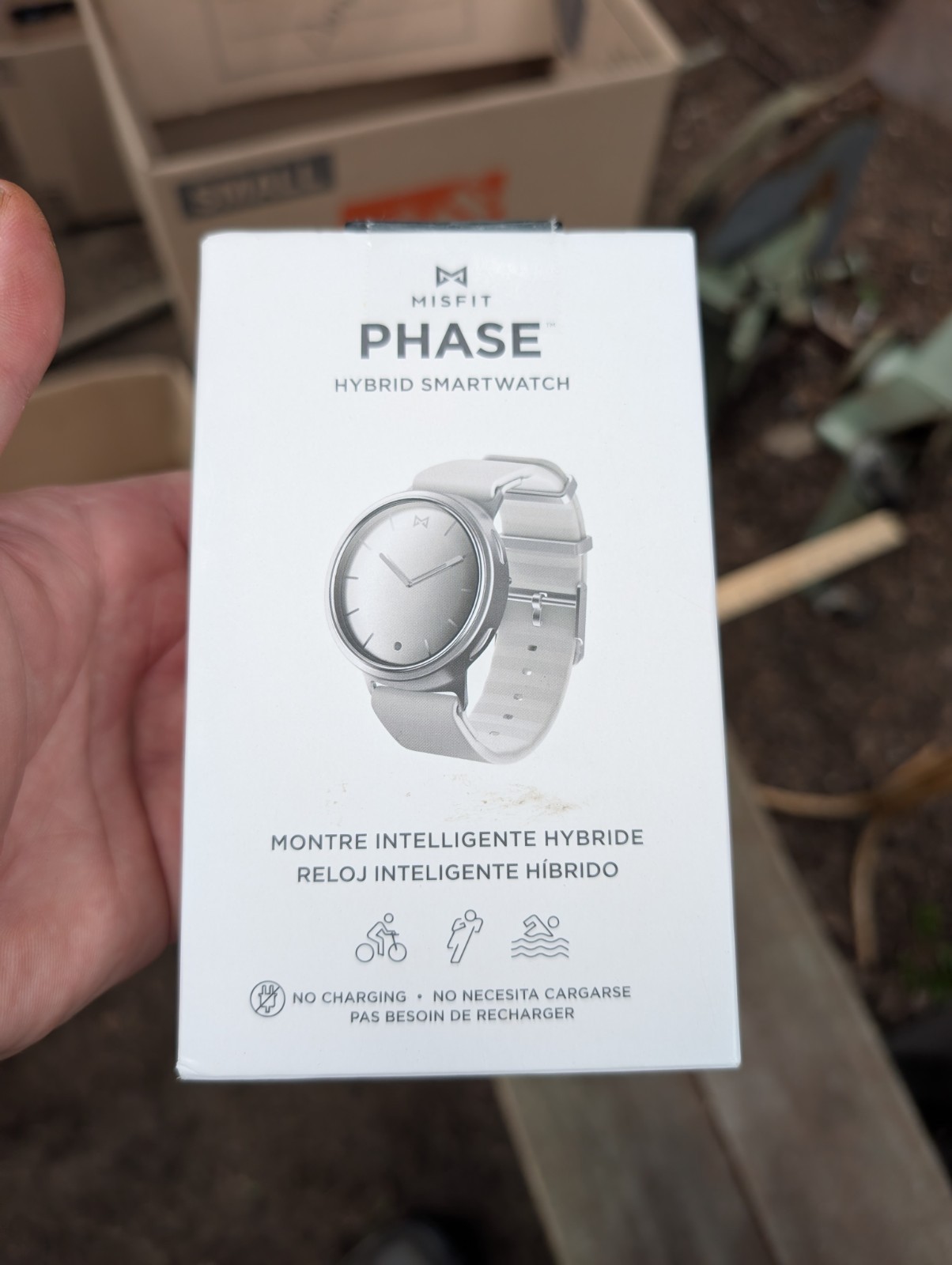 Misfit Phase Hybrid Smartwatch Silicone Band Fitness Tracker In Box