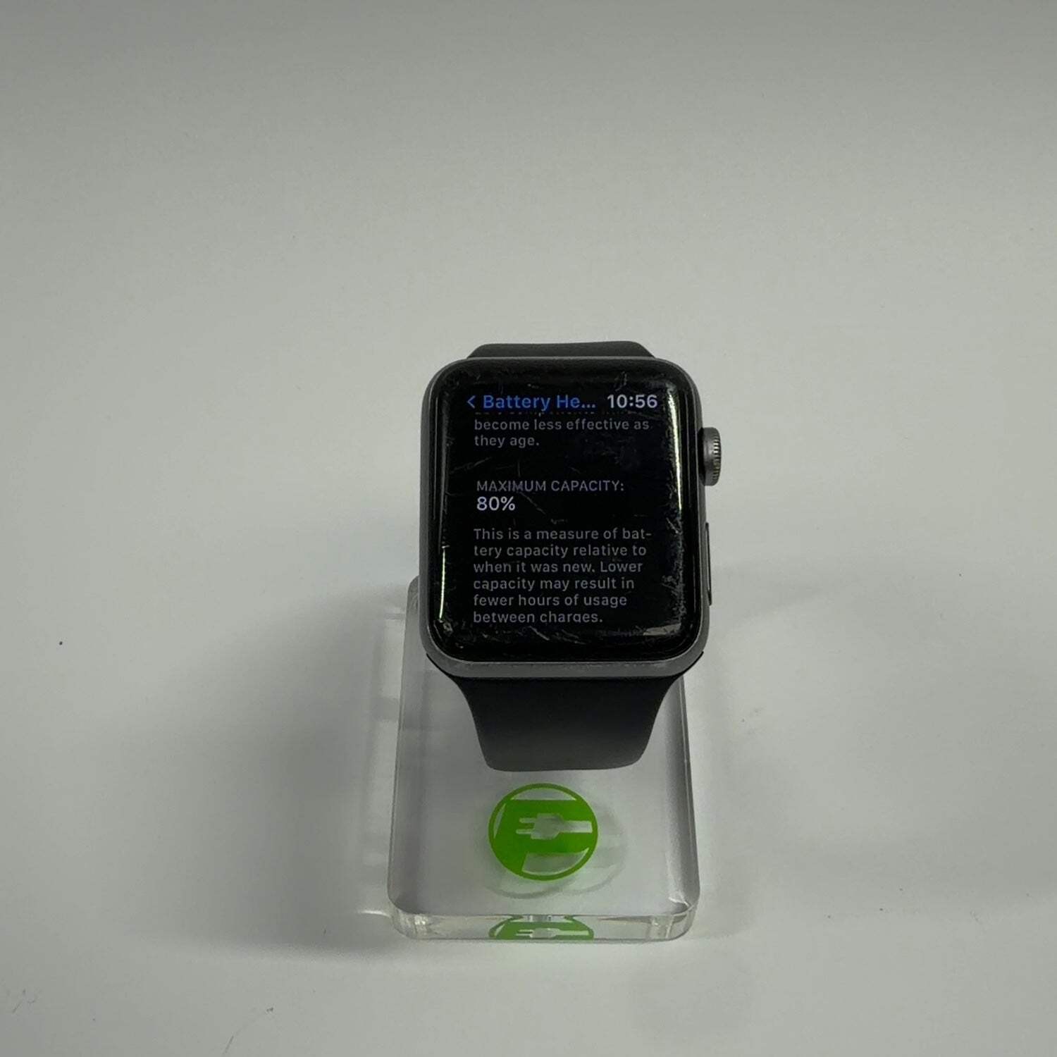 GPS Only Apple Watch Series 3 42MM Space Gray Aluminum Black Sport Band A1859