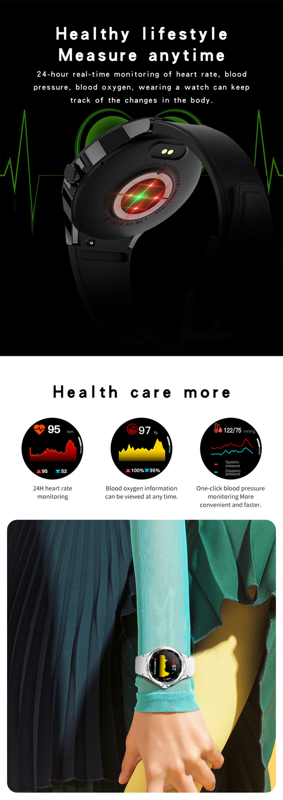 Smart Watch Bluetooth Call Reminder Watches Men Women Fitness Tracker Bracelets