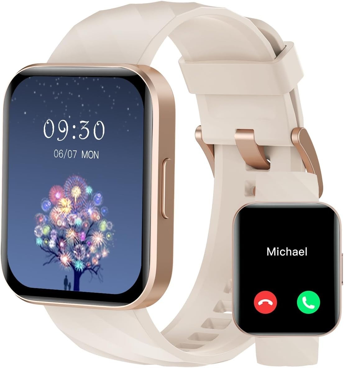 Stylish Fitness Tracker Smartwatch with Heart Rate Monitor & 1.85″ Touchscreen