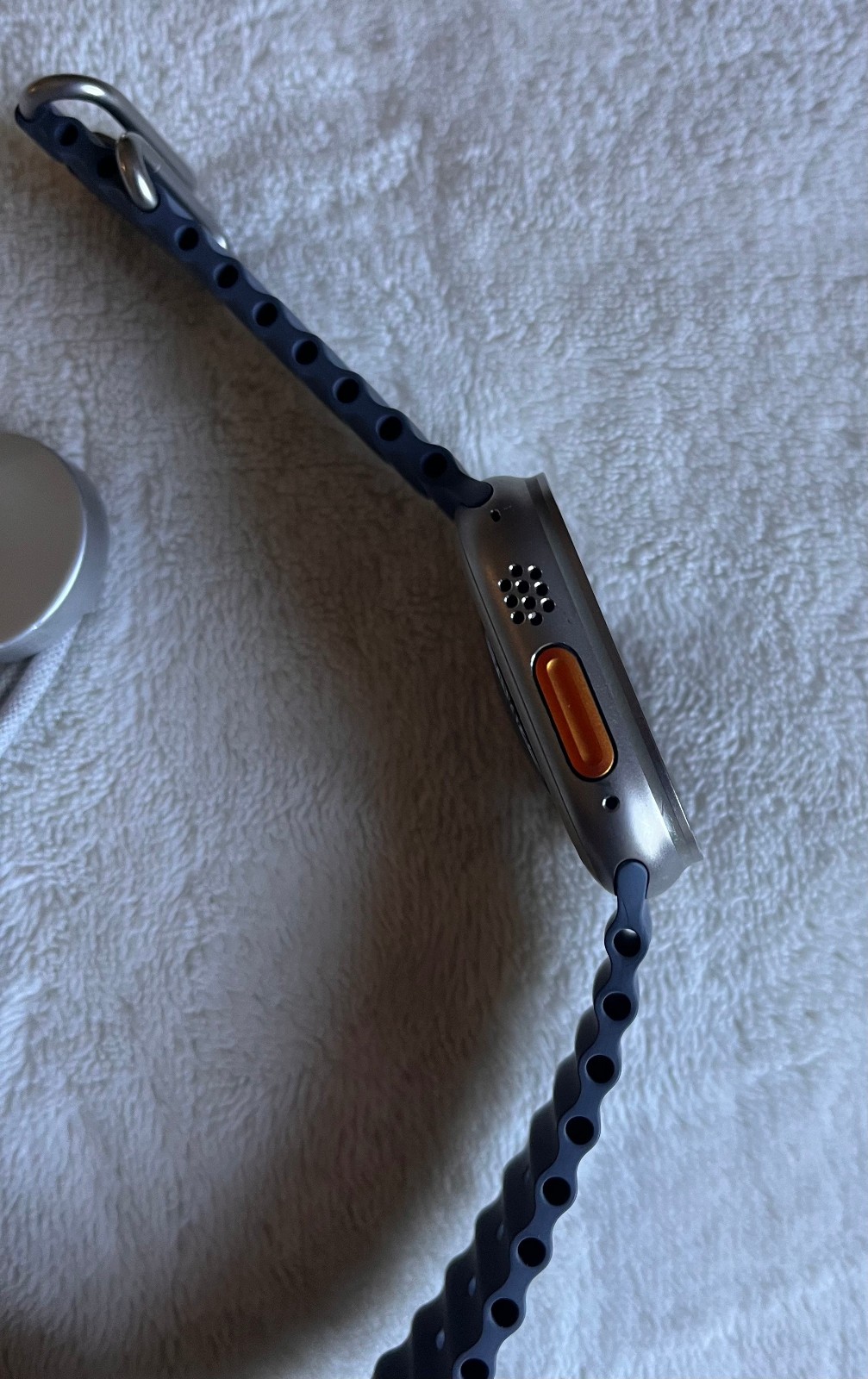 Apple Watch Ultra 2 GPS & Cellular 49mm Titanium Case with Blue Ocean Band. GOOD