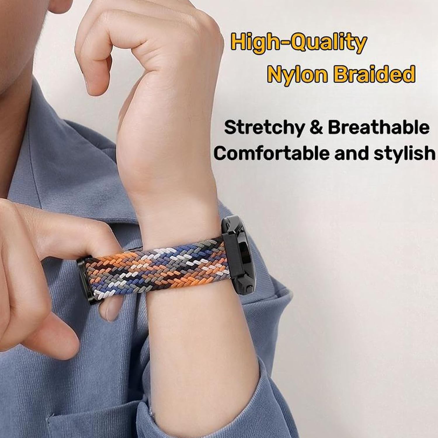 Braided Sport Strap Compatible with Samsung Galaxy Watch 20mm 22mm
