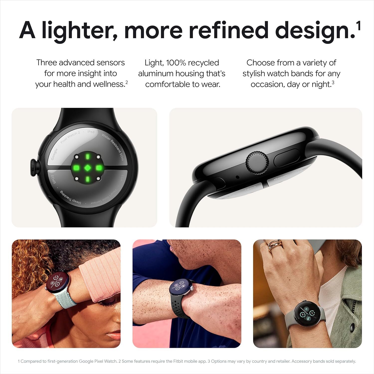 Google Pixel Watch2 41mm GPS + WiFi + Bluetooth Gold Black Silver – B GRADE