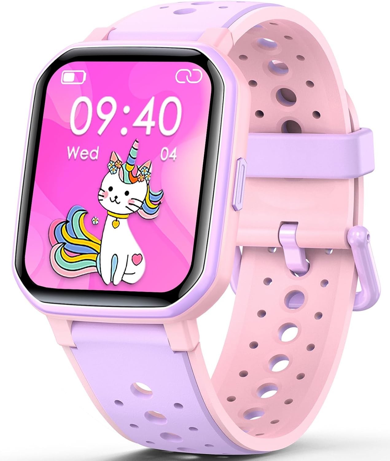 Durable Kids Smart Watch with Fitness Tracking & Sleep Monitor, 19 Modes, Purple