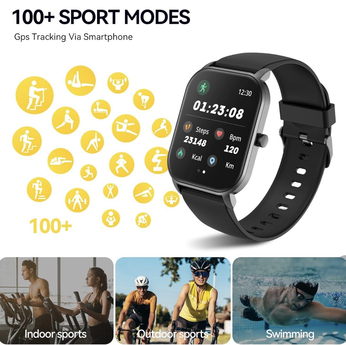 Smart Watch Waterproof 2.02” Activity Tracker and Smartwatches