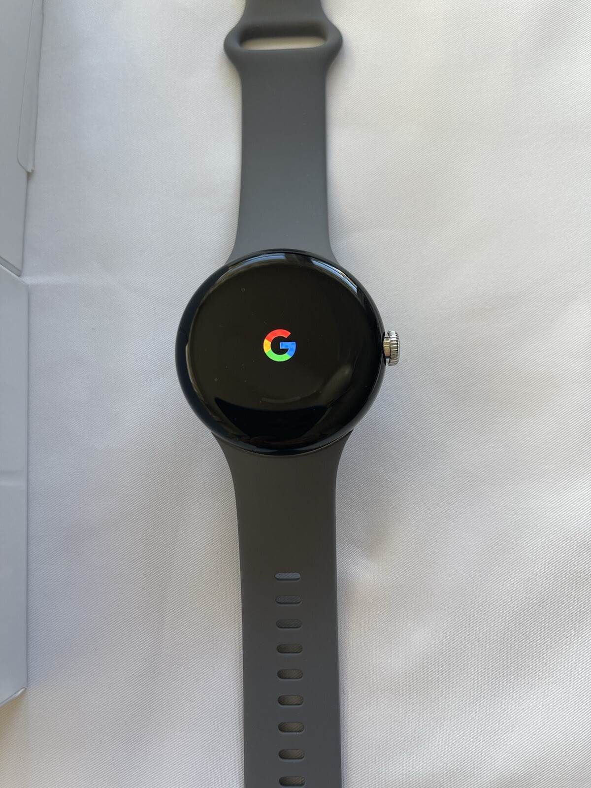 Android Google Pixel Watch Wifi Fitbit with Large and Small Charcoal Bands EUC