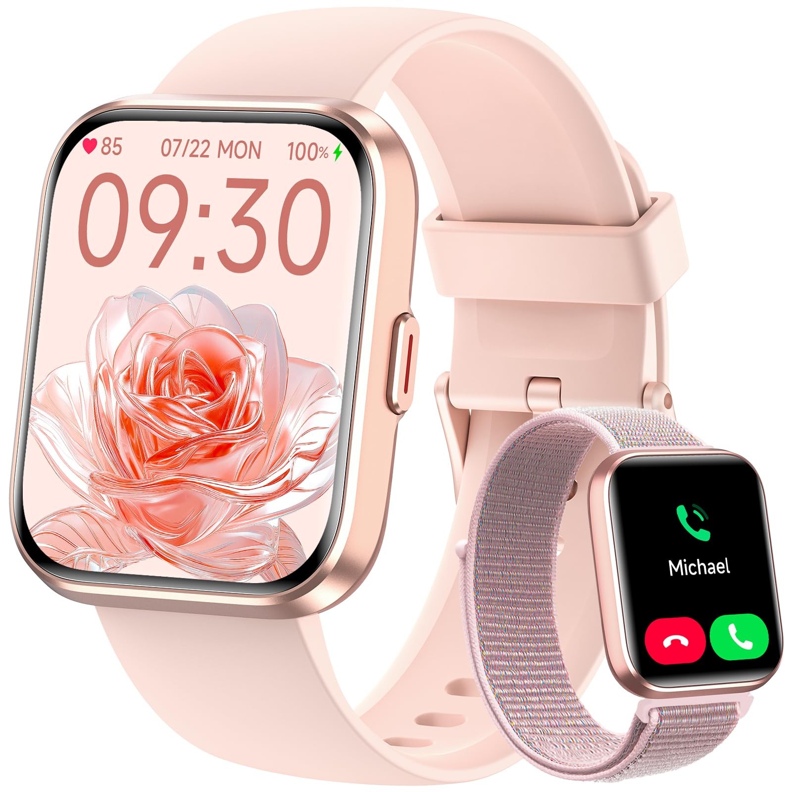 Smart Watches for Women, 1.8″ Touch Screen Fitness Tracker for Android & iPho…
