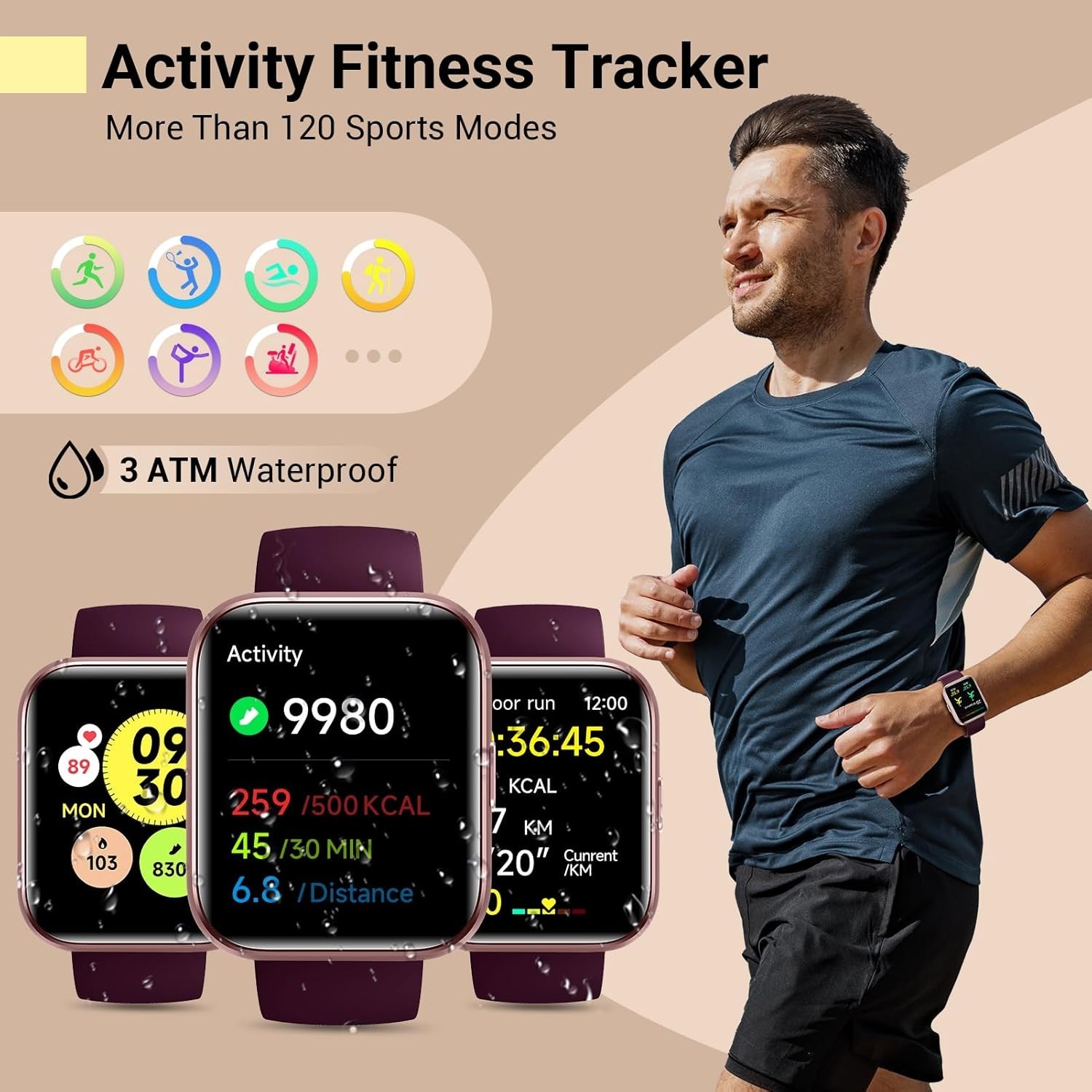 Elegant 1.8” Smartwatch for Women with Alexa – Fitness & Health Tracker
