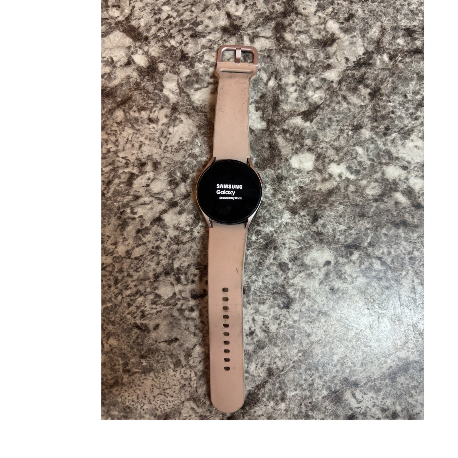 Samsung Galaxy Watch 42mm Rose Gold SS Case Pink Silicone Band Touchscreen
