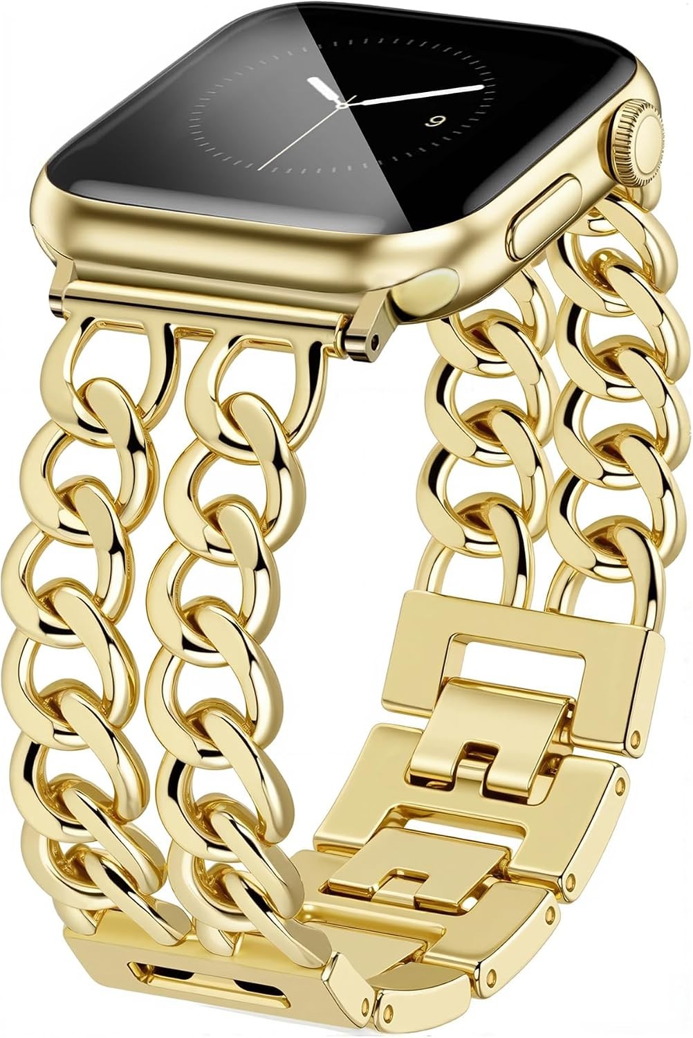 Adjustable Metal Strap Compatible with Apple Watch 38mm 40mm 41mm Series 1/2/3/4