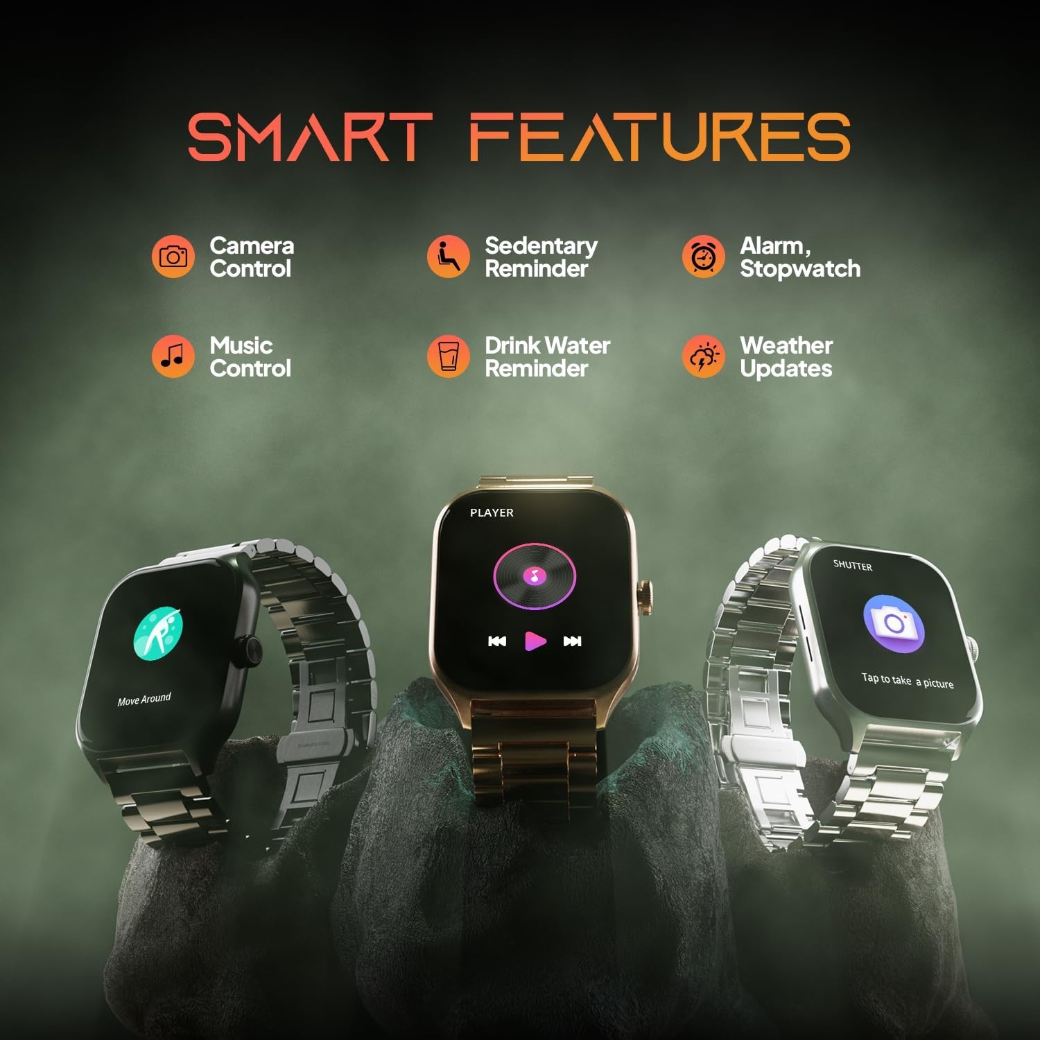 Fire-Boltt 1.78 Inch Smart Watch | Sports Mode, Water-Resistant, Health Tracking