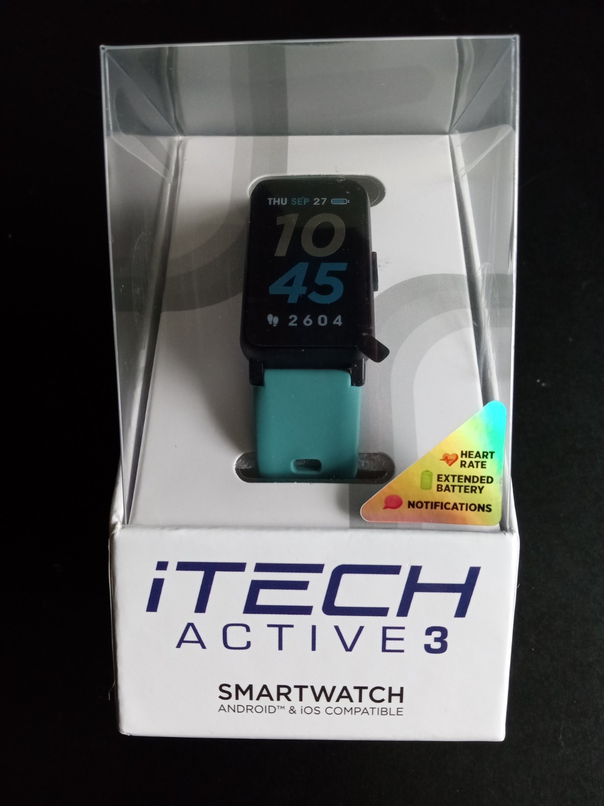 iTech Unisex Smart Watch Active 3 Fitness Tracker Calorie Counter Heart Rate New