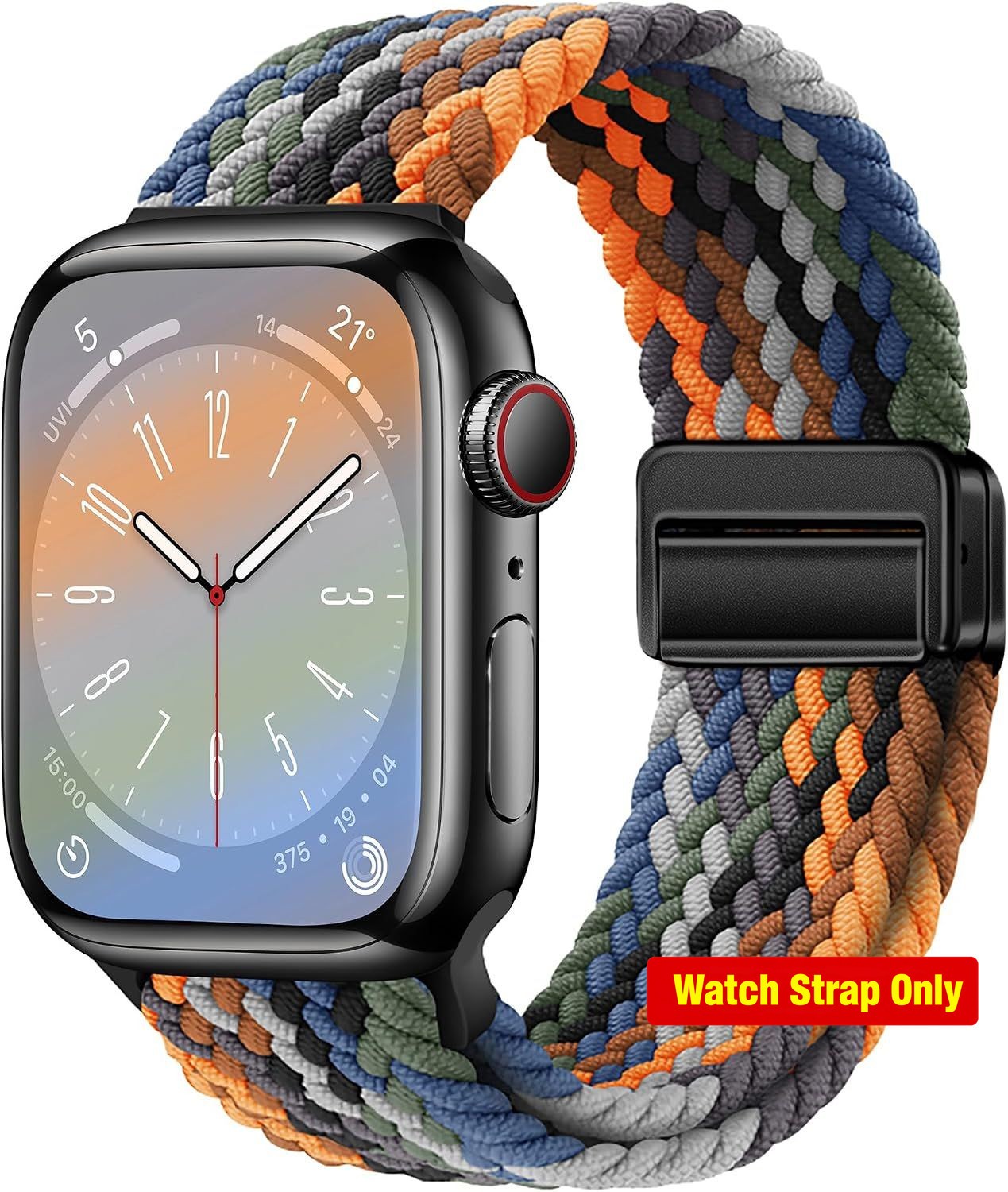 Nylon Sport Loop Band with Magnetic Clasp for Apple Watch Ultra 2 49mm 45mm
